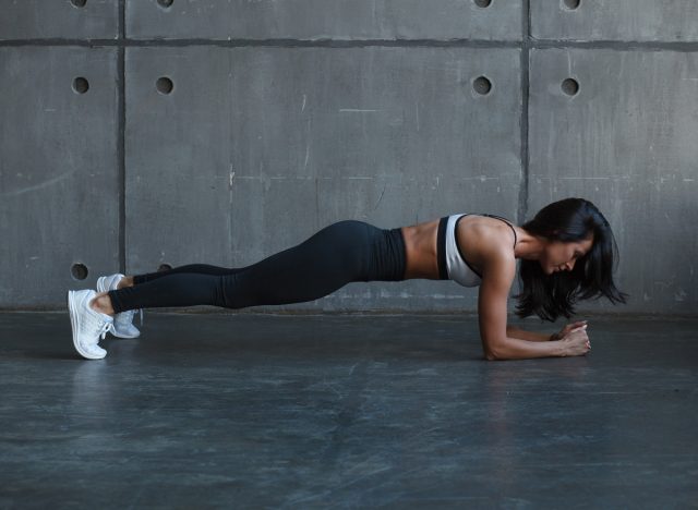 fit woman doing planks, strength exercises for women