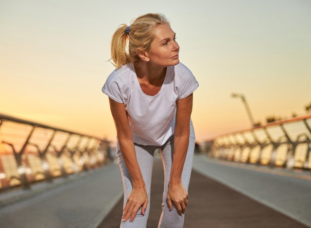 fitness woman pensive