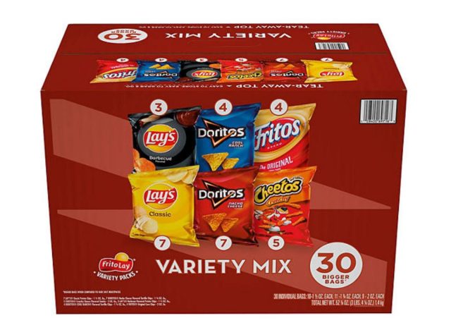frito lay variety pack box