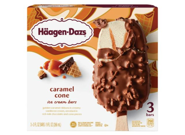Haagen Dazs caramel ice cream bars box