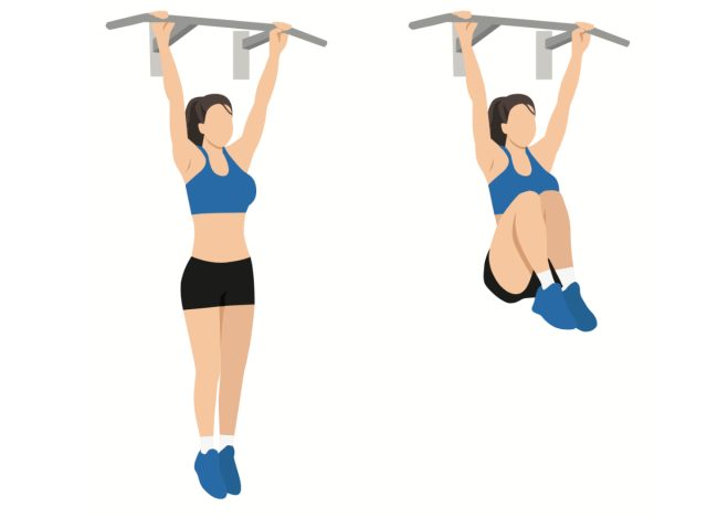 illustration of hanging knee raises