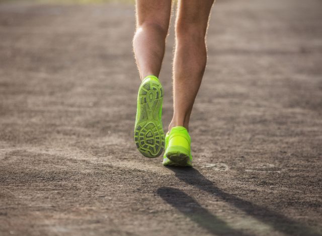 jogging sneakers close-up