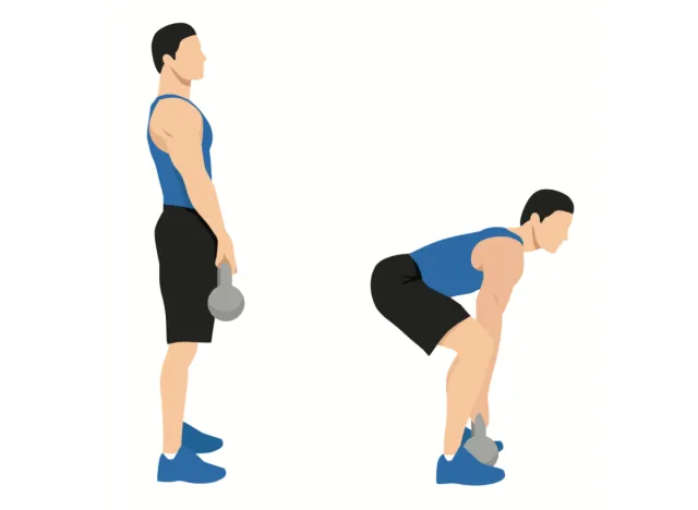 illustration of kettlebell deadlift