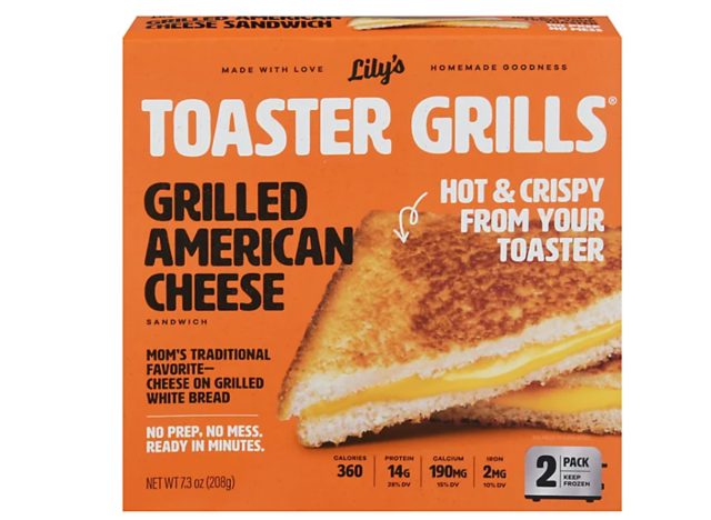 Lily's Toaster Grills grilled American cheese sandwich box