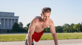 man doing pushups, concept of daily exercises for men to stay fit