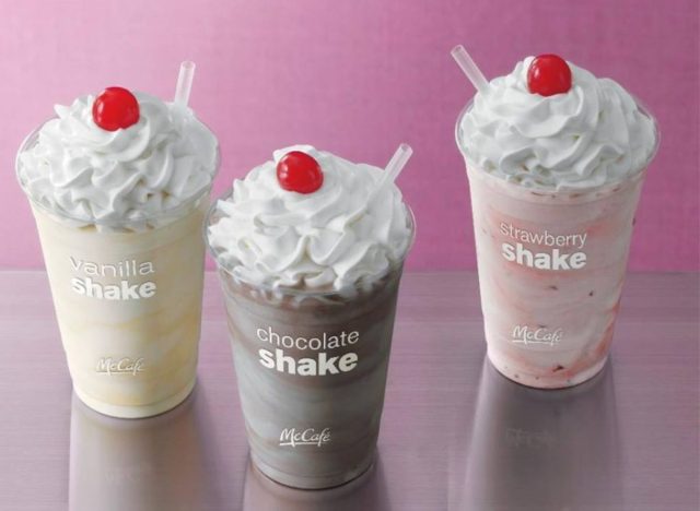 mcdonalds milkshakes