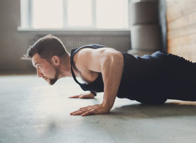 fit man doing pushups