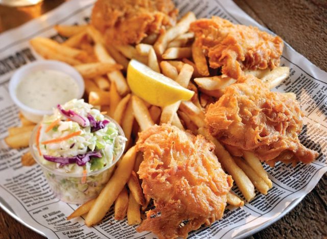 Bubba Gump Shrimp co fish and chips