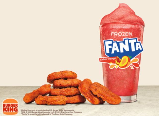 Burger King Fiery Nuggets Frozen Fanta Kickin' Mango