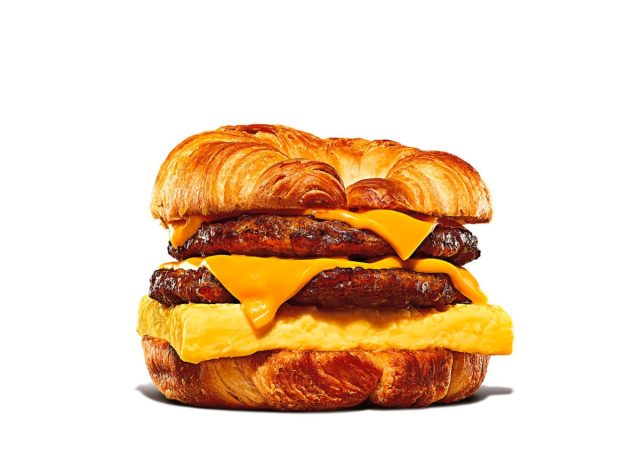 Double Sausage, Egg, & Cheese Croissan'Wich burger king