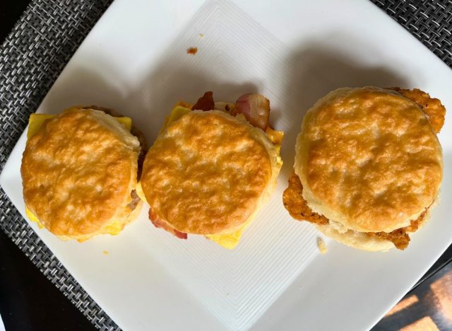 McDonalds biscuit breakfast sandwiches