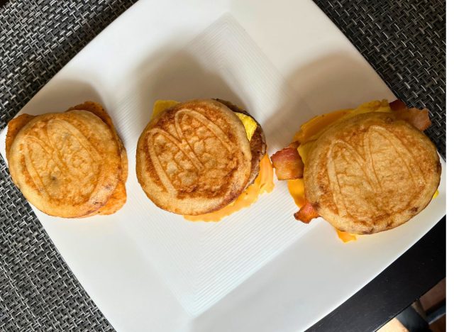 McDonalds mcgriddle breakfast sandwiches
