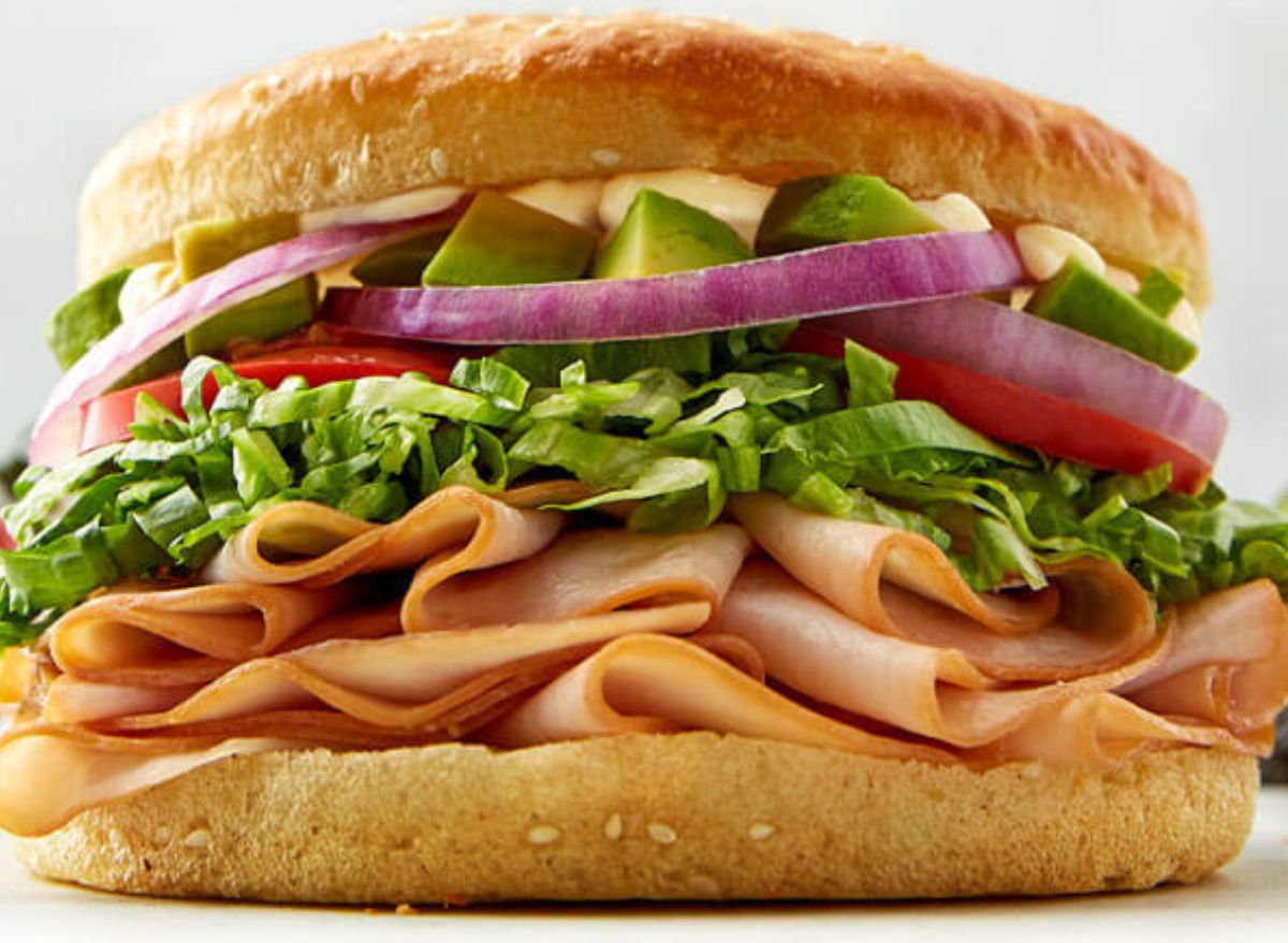 Schlotzsky smoked turkey avocado sandwich