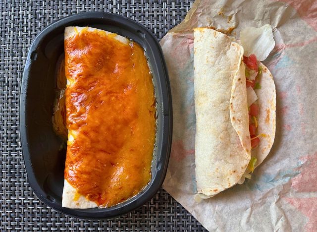 Taco Bell enchirito vs soft taco supreme