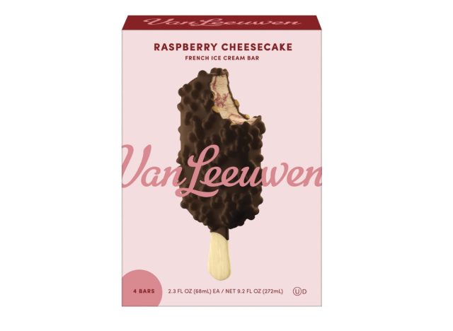 van leewen raspberry cheesecake ice cream bars