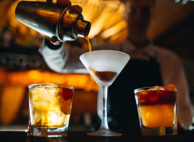 bartender preparing cocktails