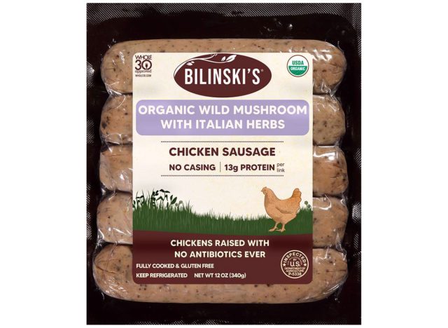 bilinskis wild mushroom chicken sausage