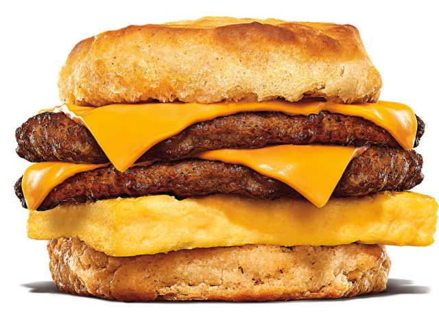 Burger King Double Sausage, Egg and Cheese Biscuit