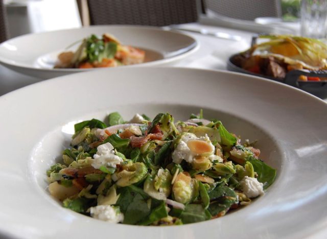 capital grille shaved brussel sprouts salad