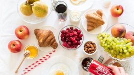 coke and breakfast foods