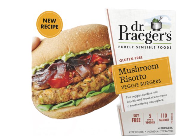 Dr. Praeger mushroom risotto burger