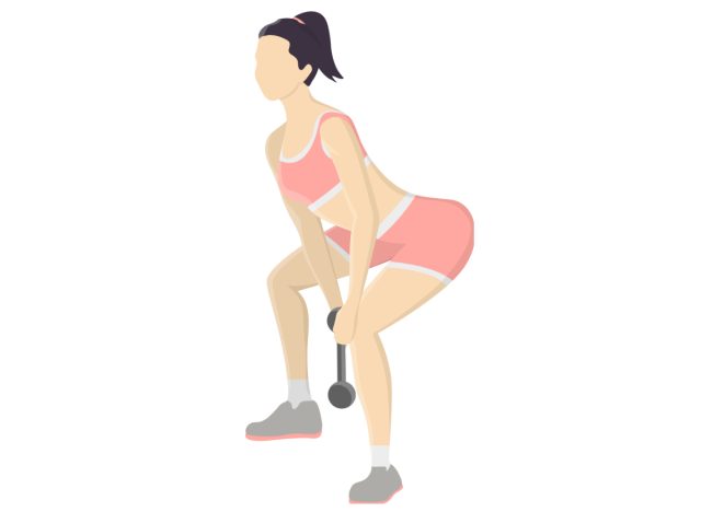 dumbbell sumo squat