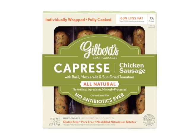 Gilbert's craft caprese sausages