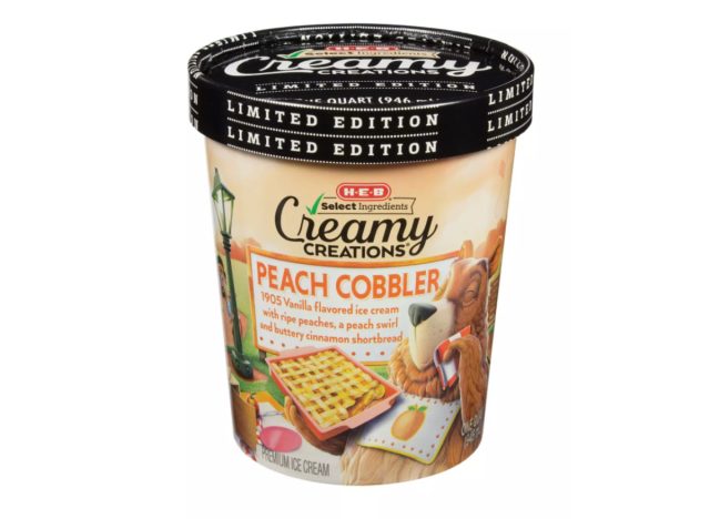 HEB peach cobbler ice cream