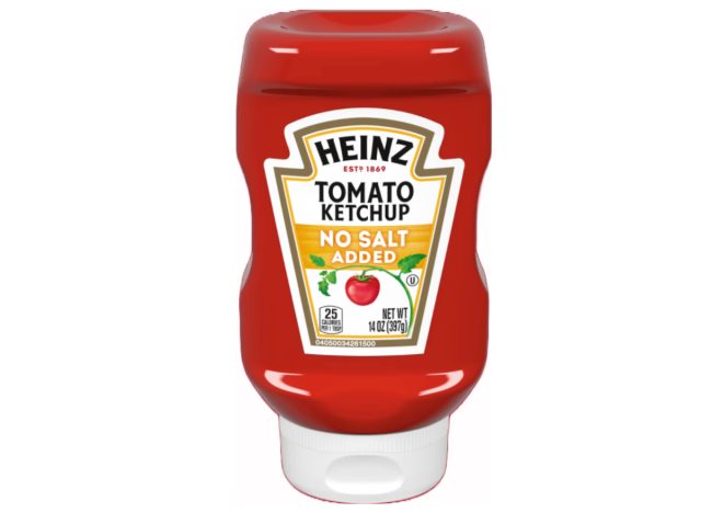 Heinz no salt added ketchup