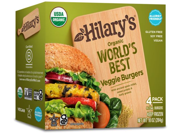 Hilary's organic veggie burger