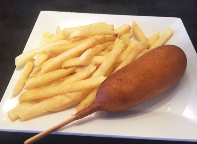 jci grill corn dog and french fries