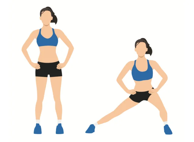 woman doing lateral lunges, exercises to melt holiday weight