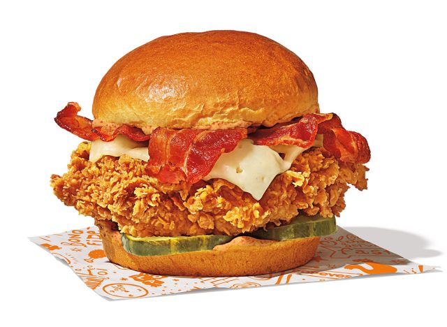 popeyes Spicy Bacon & Cheese Chicken Sandwich Combo