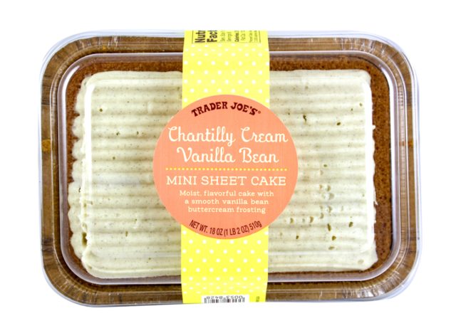 trader joe's chantilly cream vanilla bean mini sheet cake