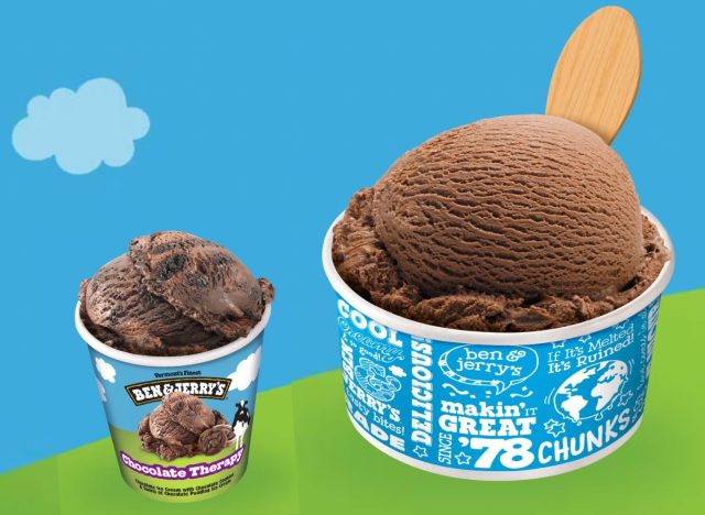 two ben and jerrys chocolate ice creams