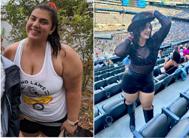 weight loss split image comparison