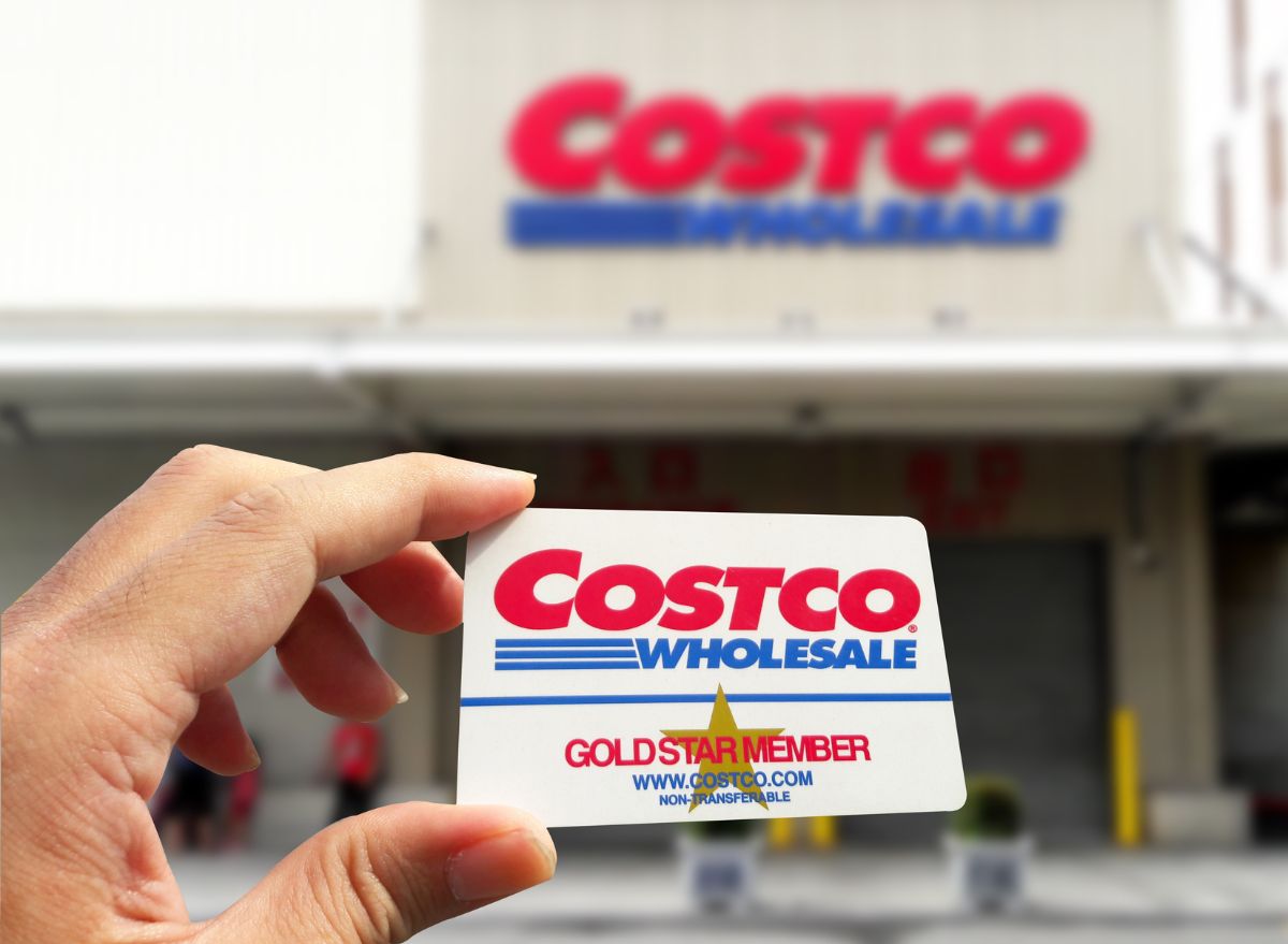 Costco card outside warehouse