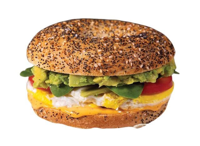Einstein sandwich on a white background