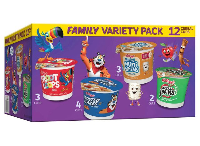 Kellogg's cereal variety pack at Costco
