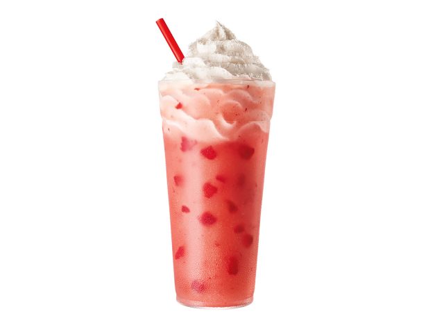 Sonic Strawberry Shortcake Snowball Slush Float