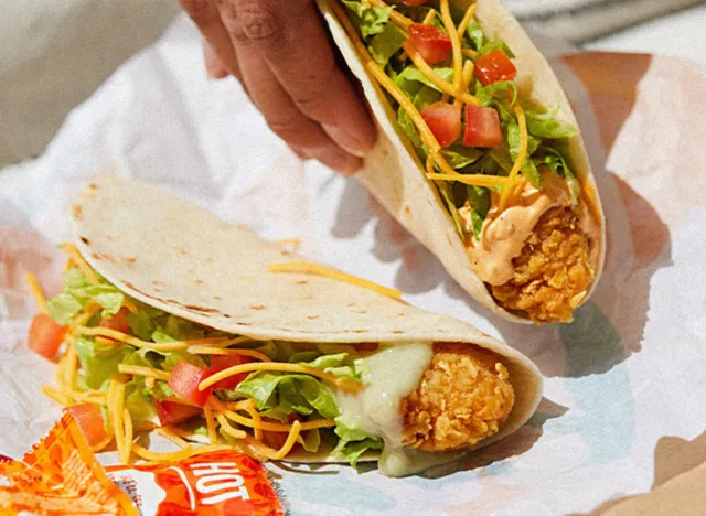 Taco Bell crispy chicken tacos