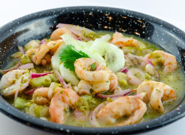 aguachile shrimp