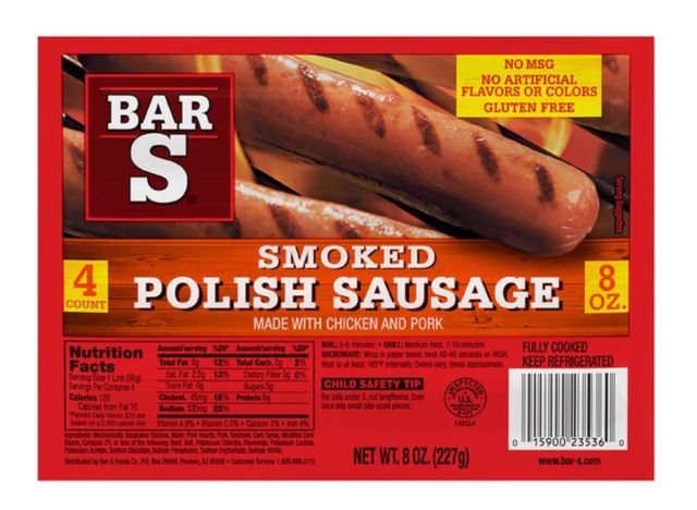 bar s smoked polish sausage