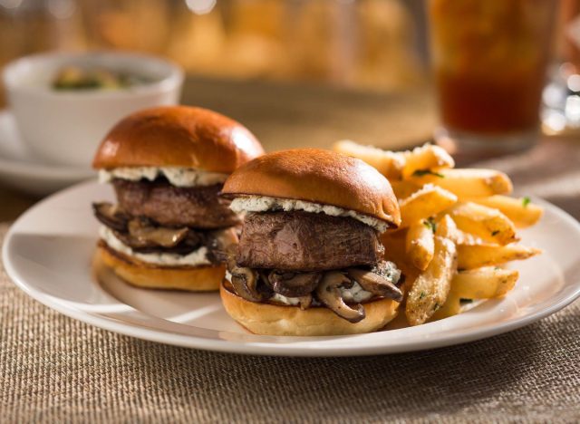 capital grille mini tenderloin sandwiches and fries