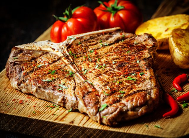 grilled t-bone steak