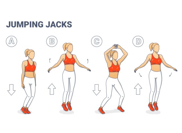 how to do jumping jacks demonstration