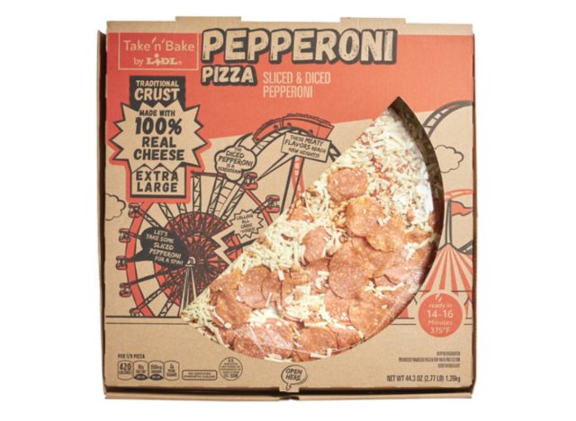 lidl take 'n' bake pepperoni pizza