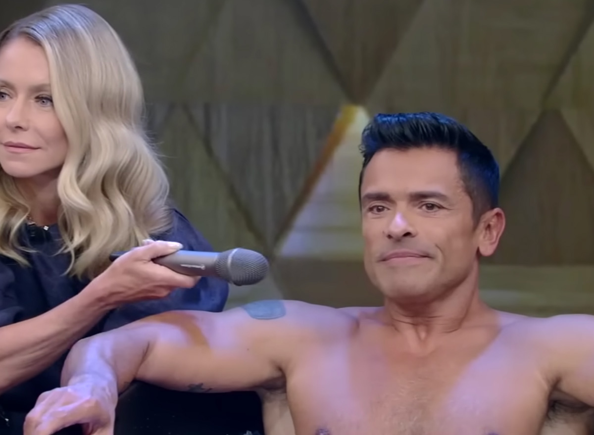 Mark Consuelos Shows Off Ripped Abs During Cold Plunge