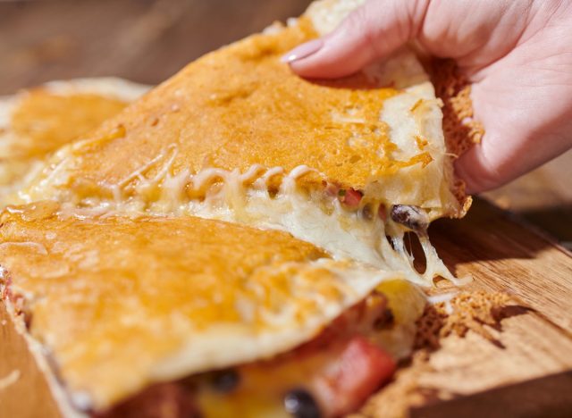 QDOBA cheese-Crusted Quesadilla