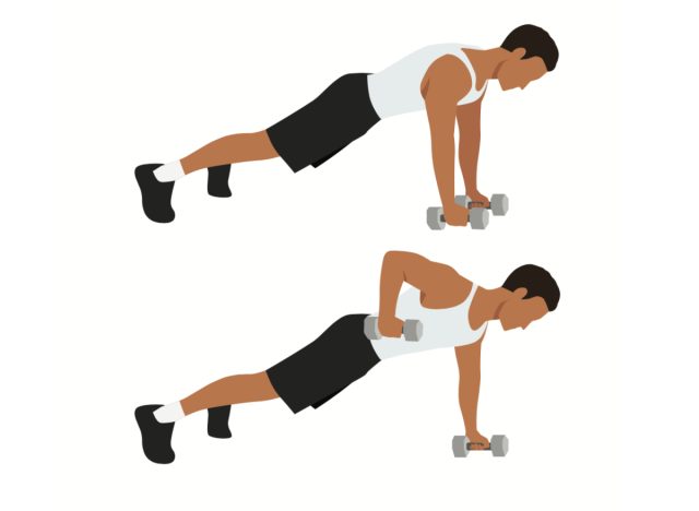 dumbbell renegade row